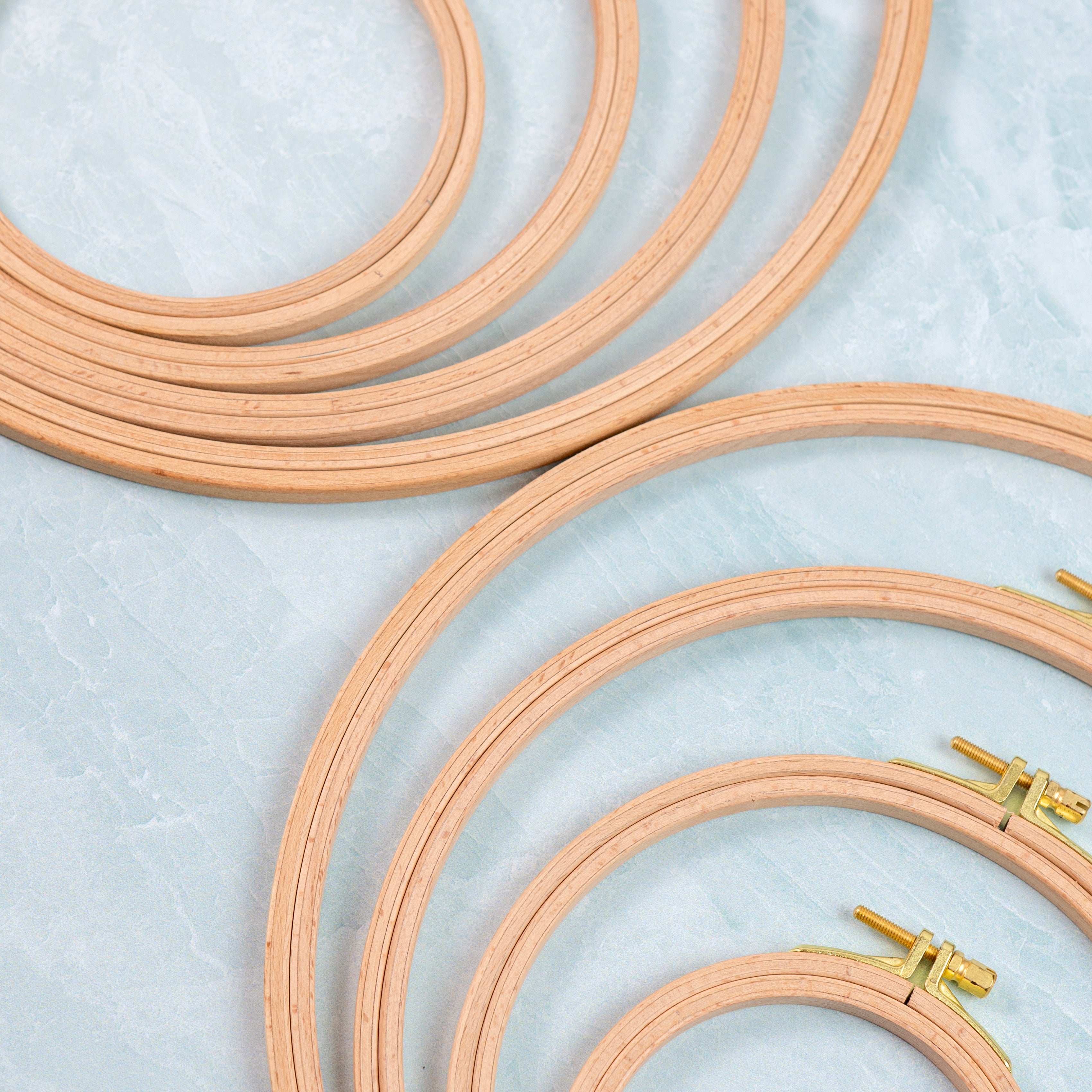 Nurge Beechwood Embroidery Hoops: 8mm