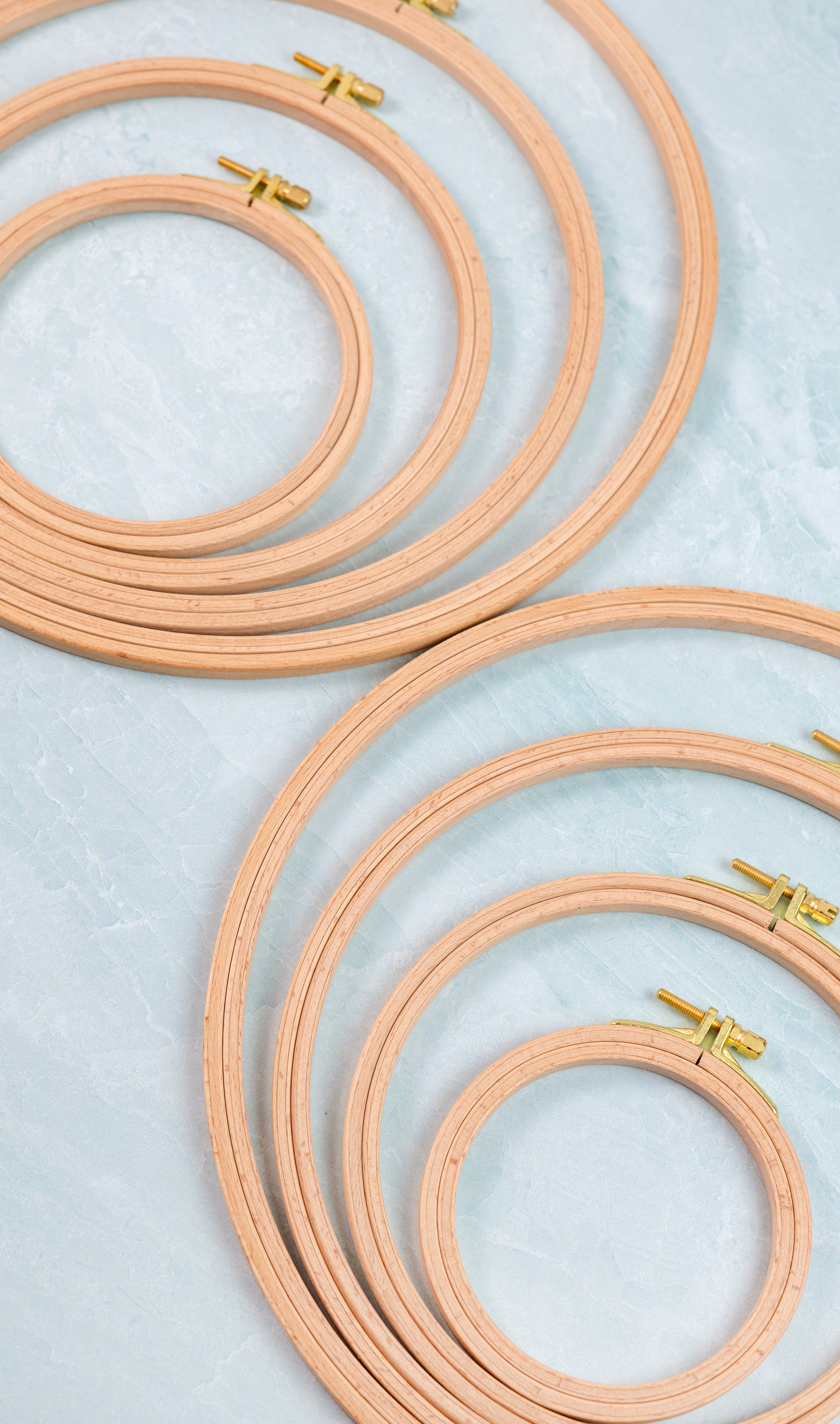 Nurge Beechwood Embroidery Hoops: 8mm