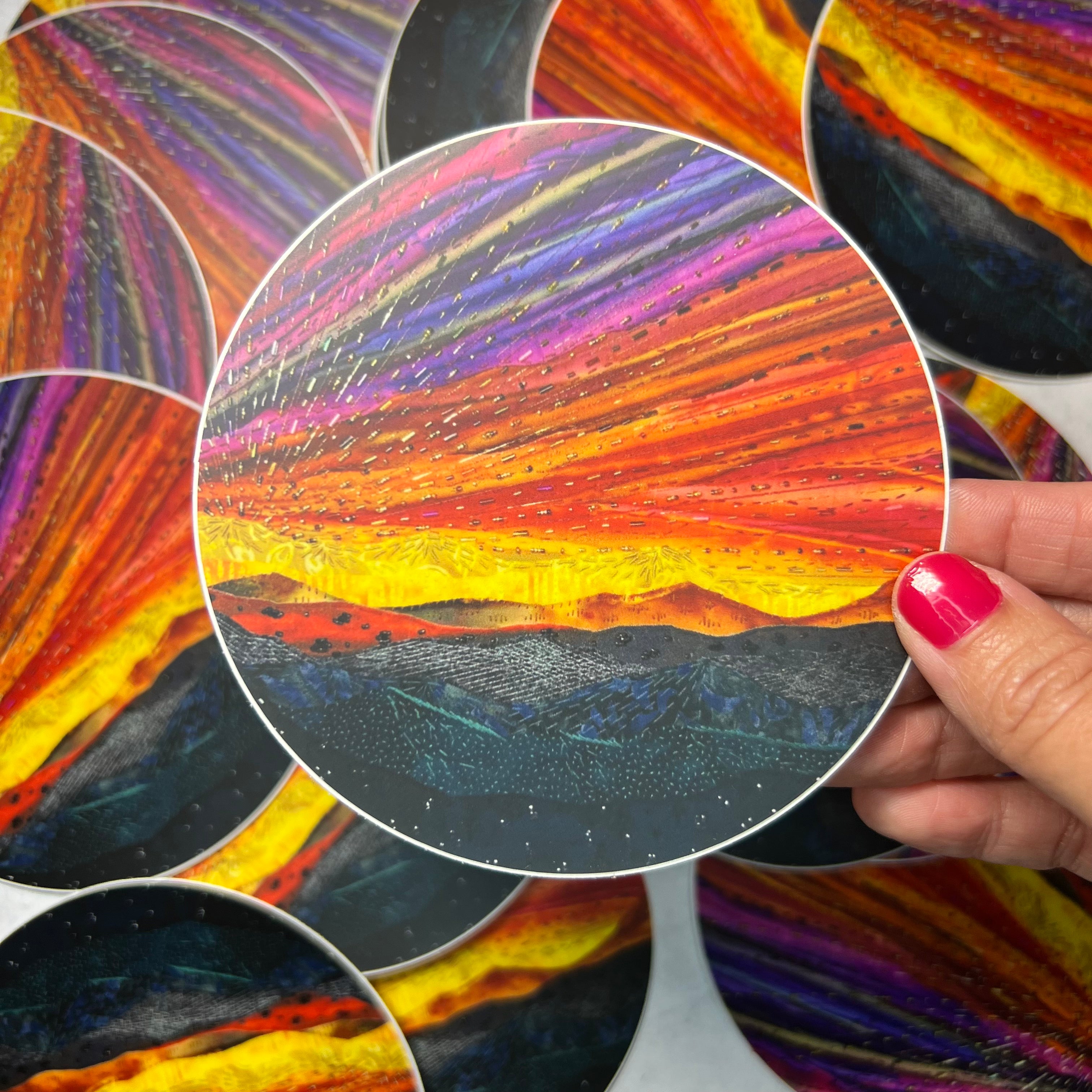 Sunset Over the Cascades 4” Sticker