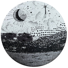 Load image into Gallery viewer, Black &amp; White Moonscape Fabric Collage Kit
