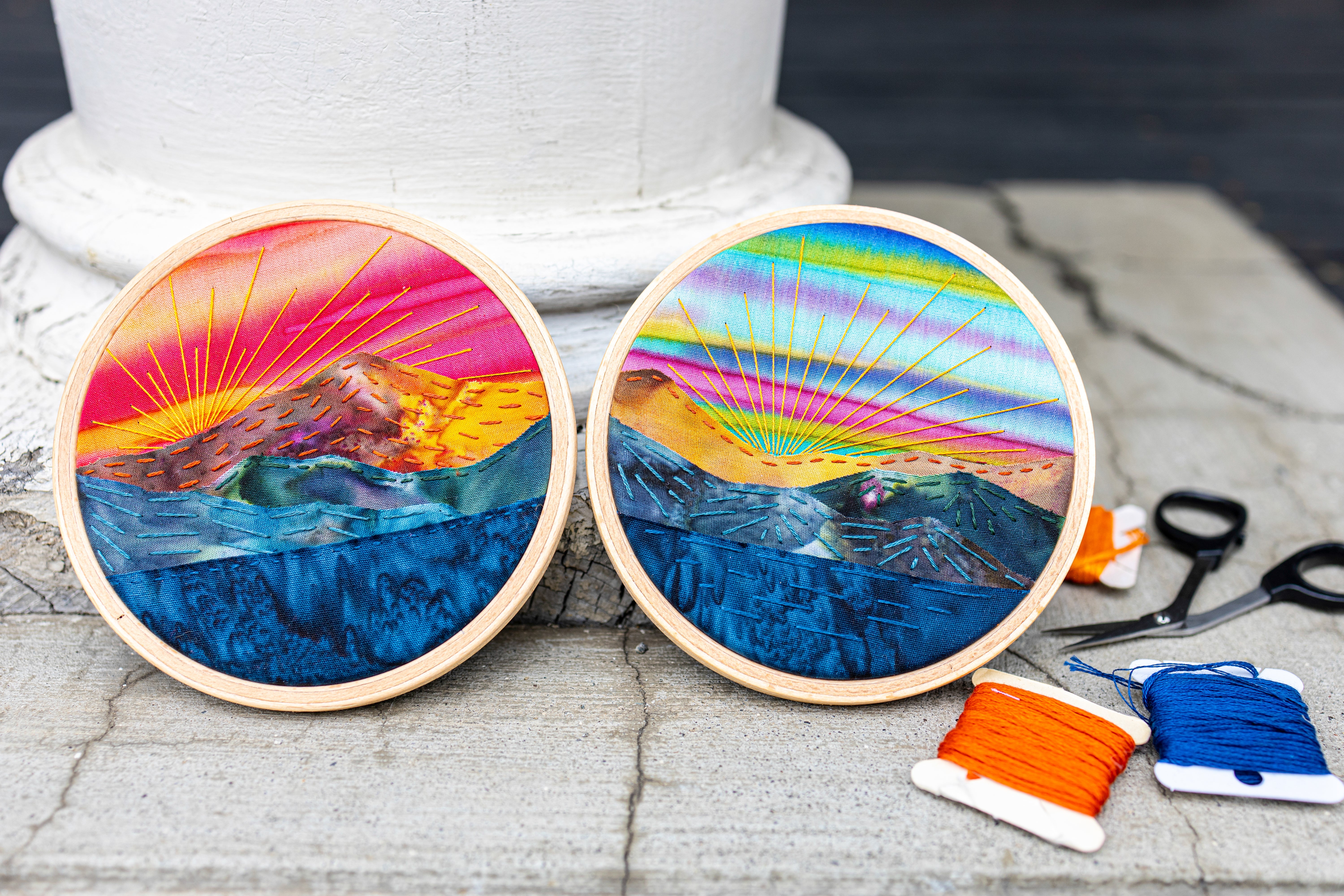 Fabric Collage Embroidery Virtual Workshops – Needle OR Thread