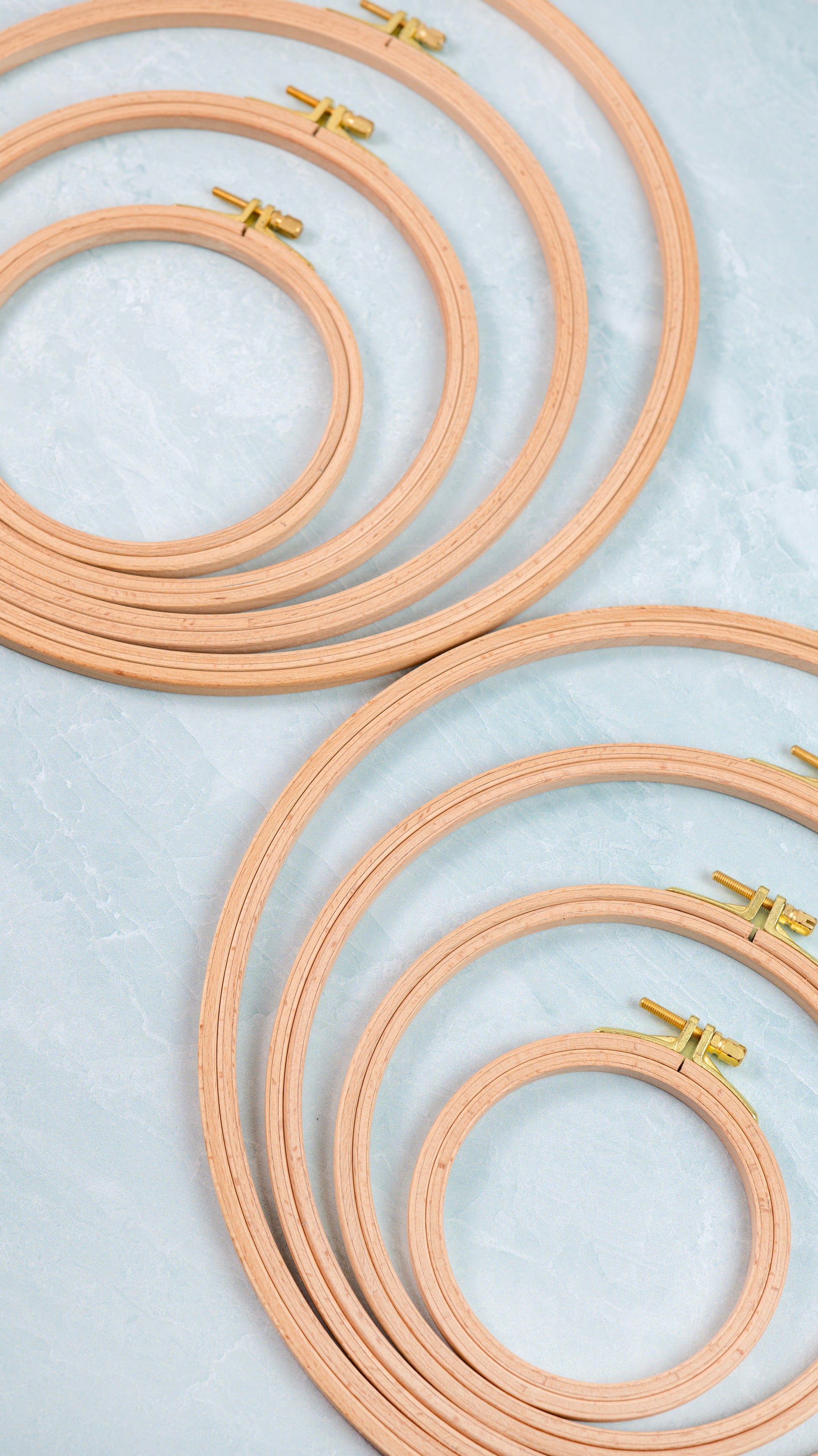 Nurge Beechwood Embroidery Hoops: 8mm