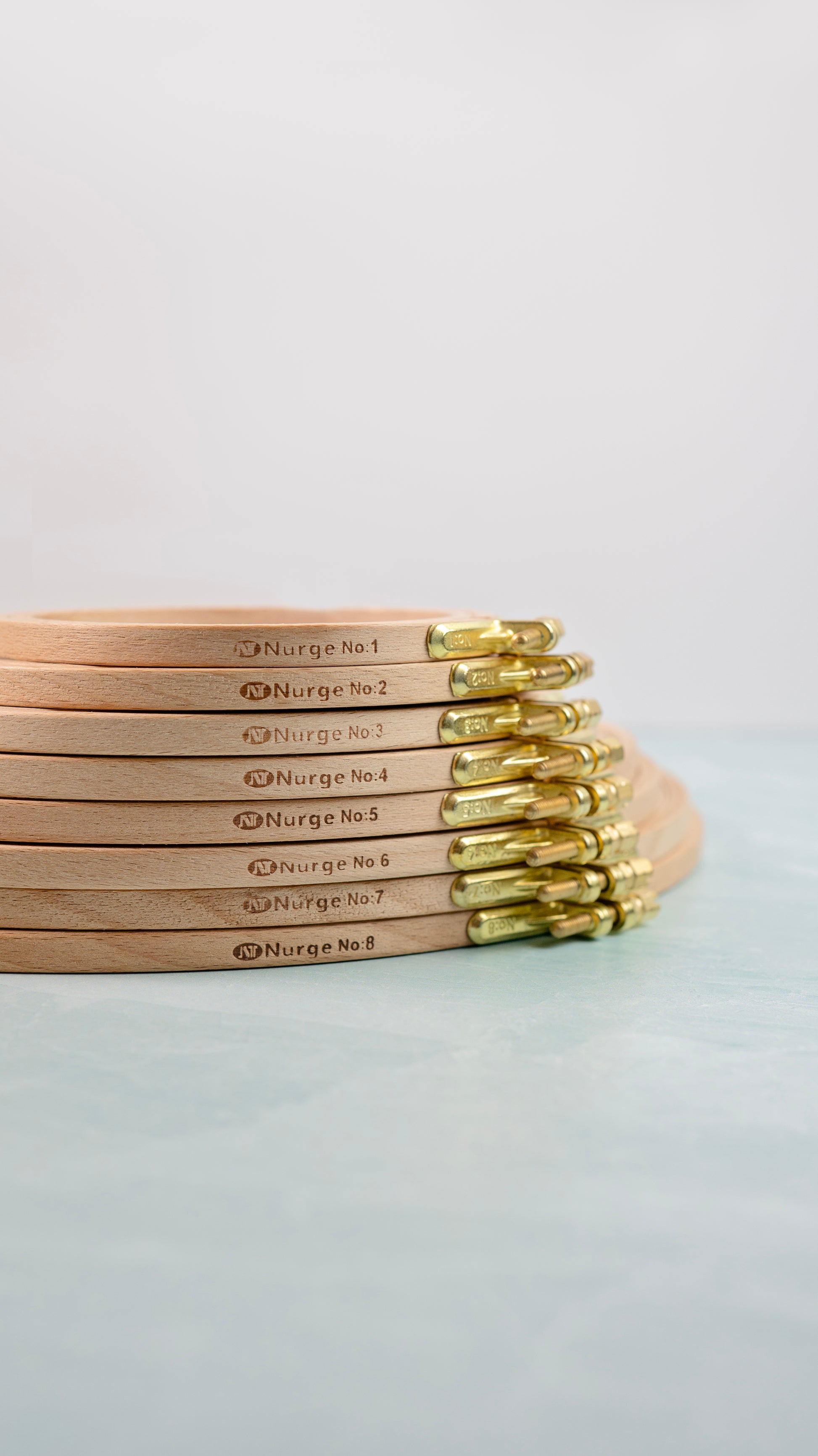 Nurge Beechwood Embroidery Hoops: 8mm