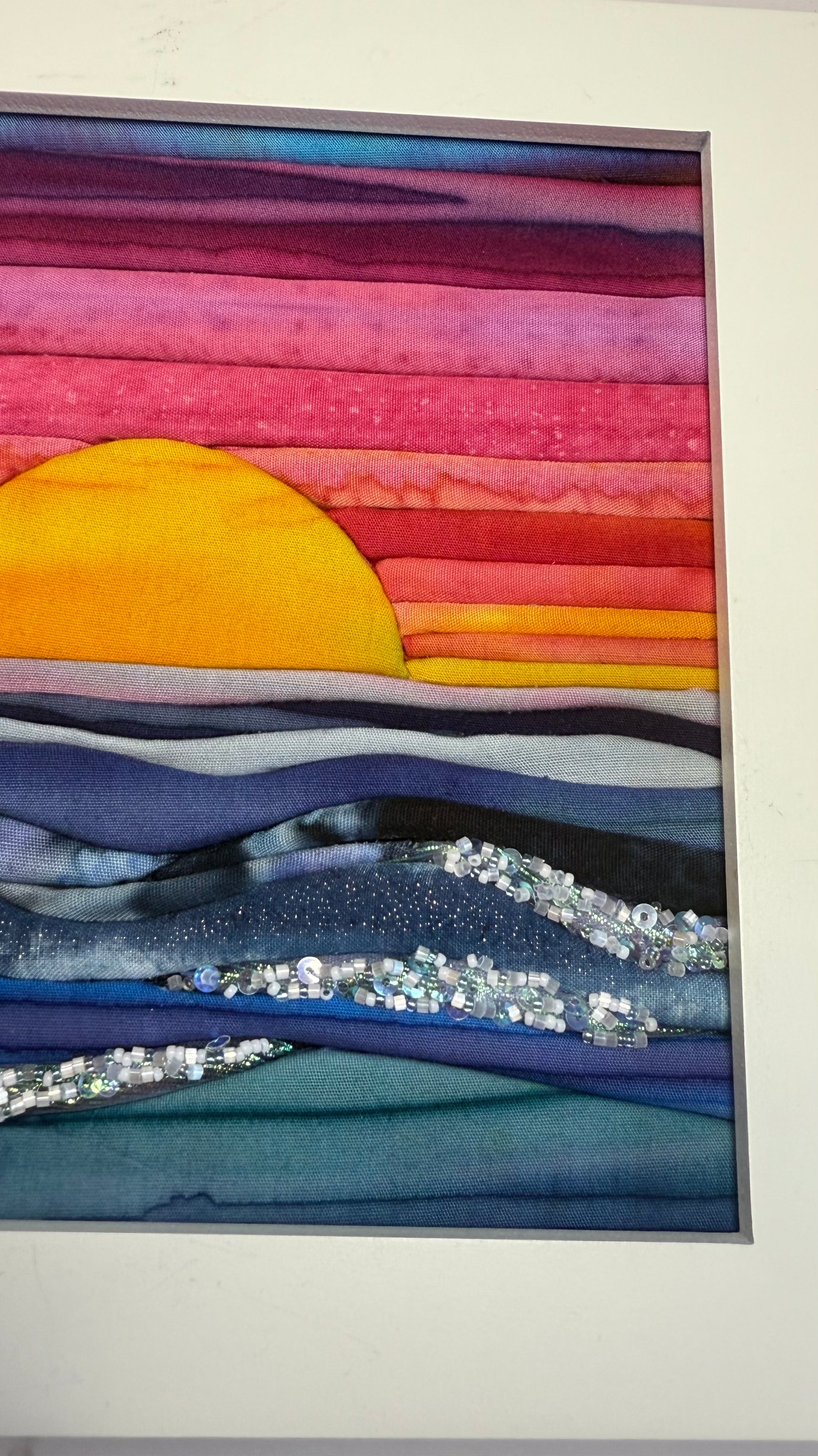 Sunrise Over Beaded Seas: 6” x 6”