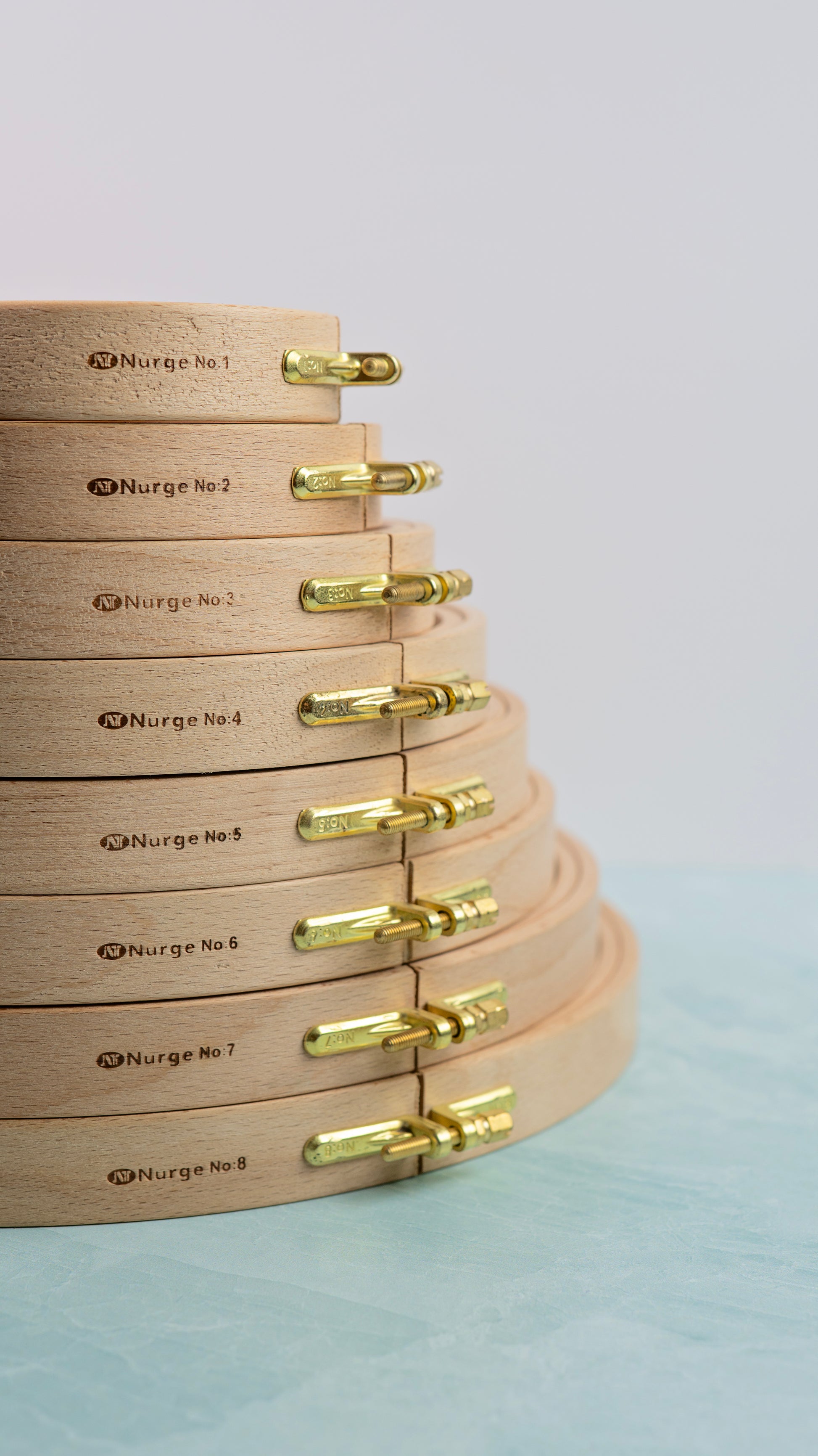 Nurge Beechwood Embroidery Hoops: 24mm (1”)