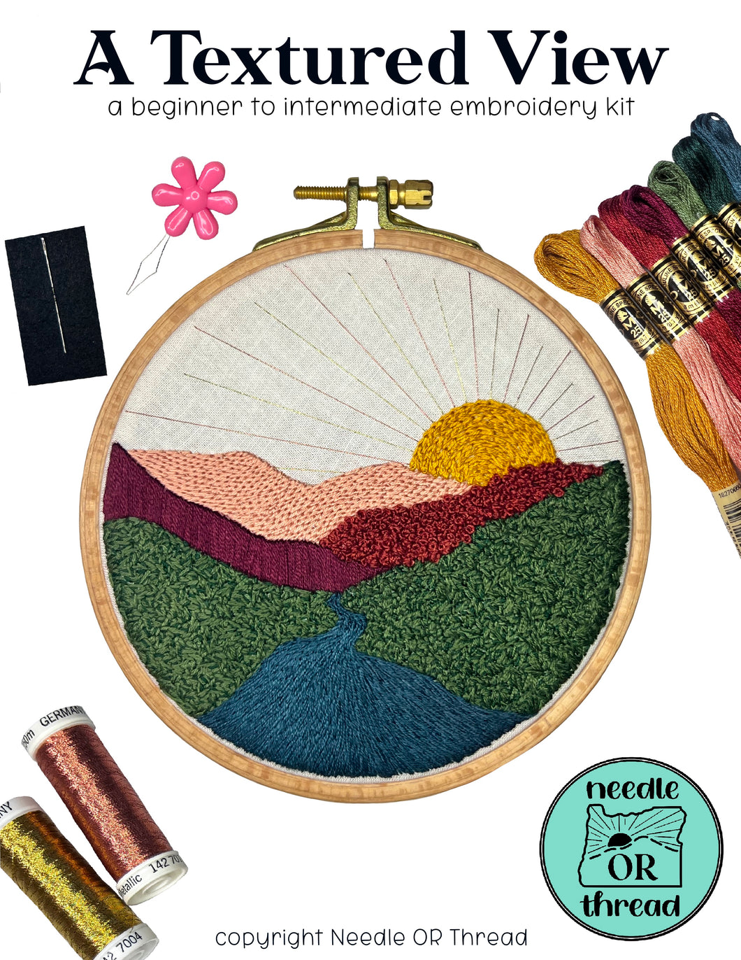 A Textured View Embroidery Kit