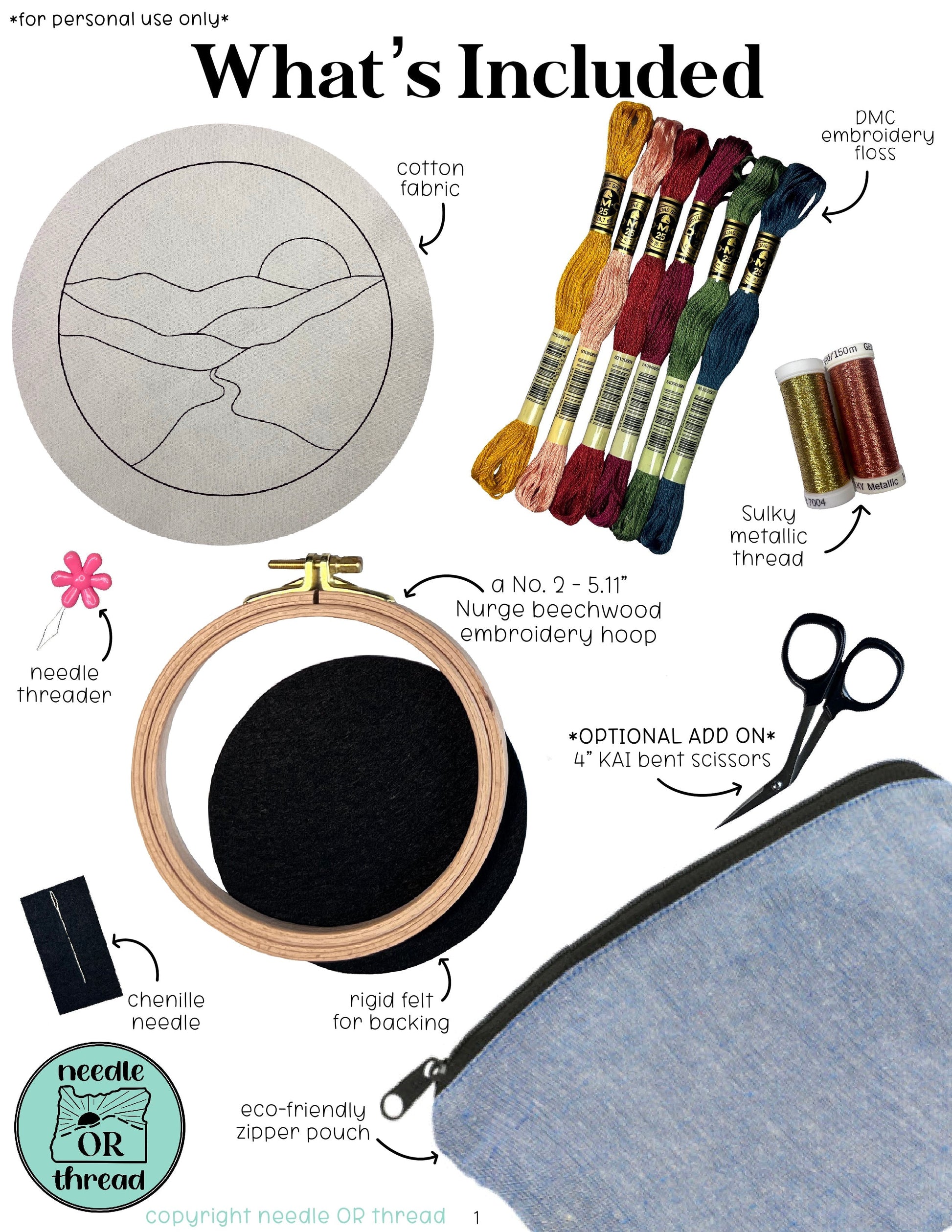 *PDF & YouTube Tutorial* A Textured View Embroidery Pattern