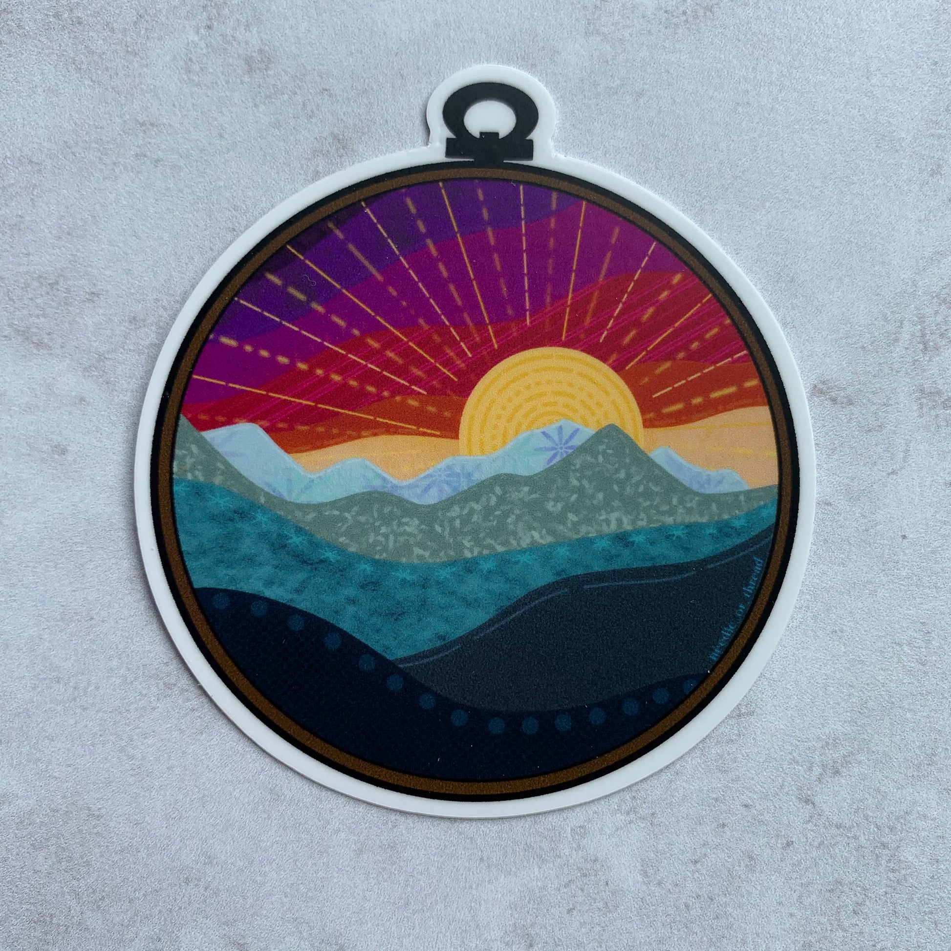 Rainbow Sky embroidery Sticker