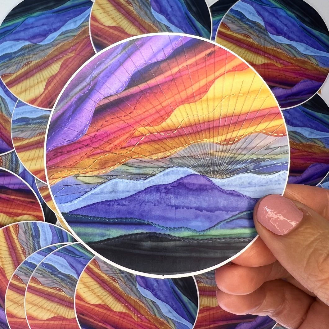 Sunset of Colors Sticker