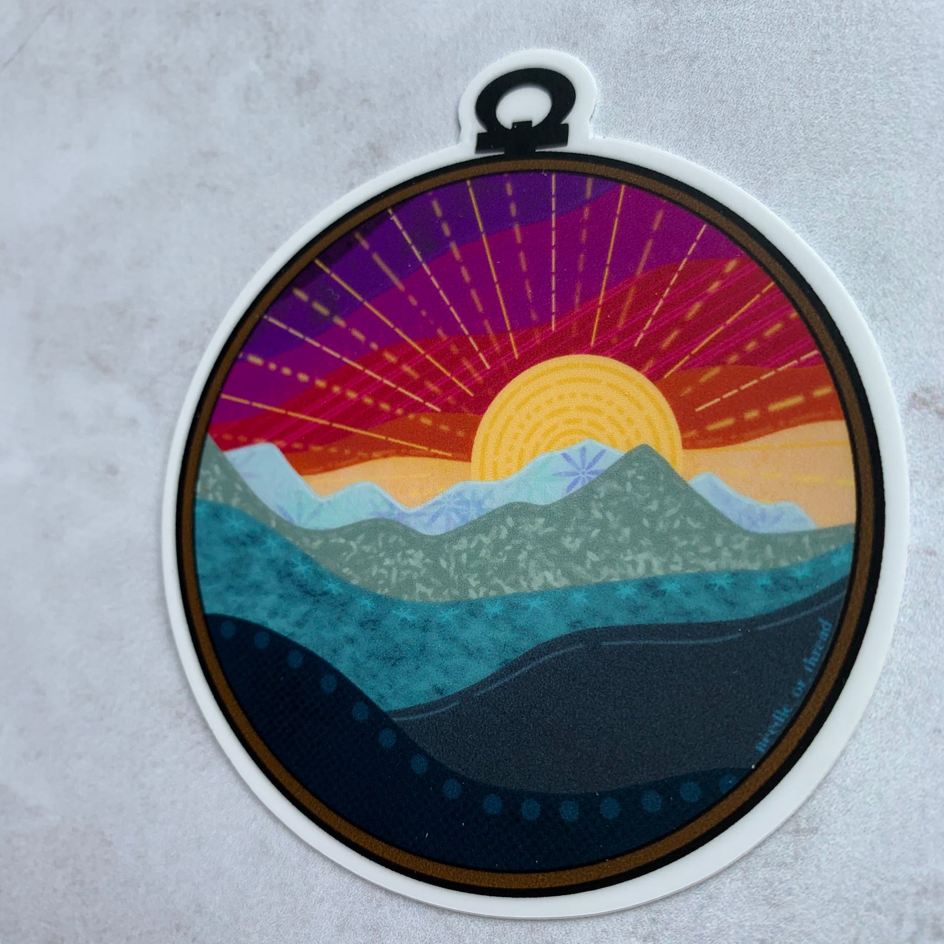 Rainbow Sky embroidery Sticker