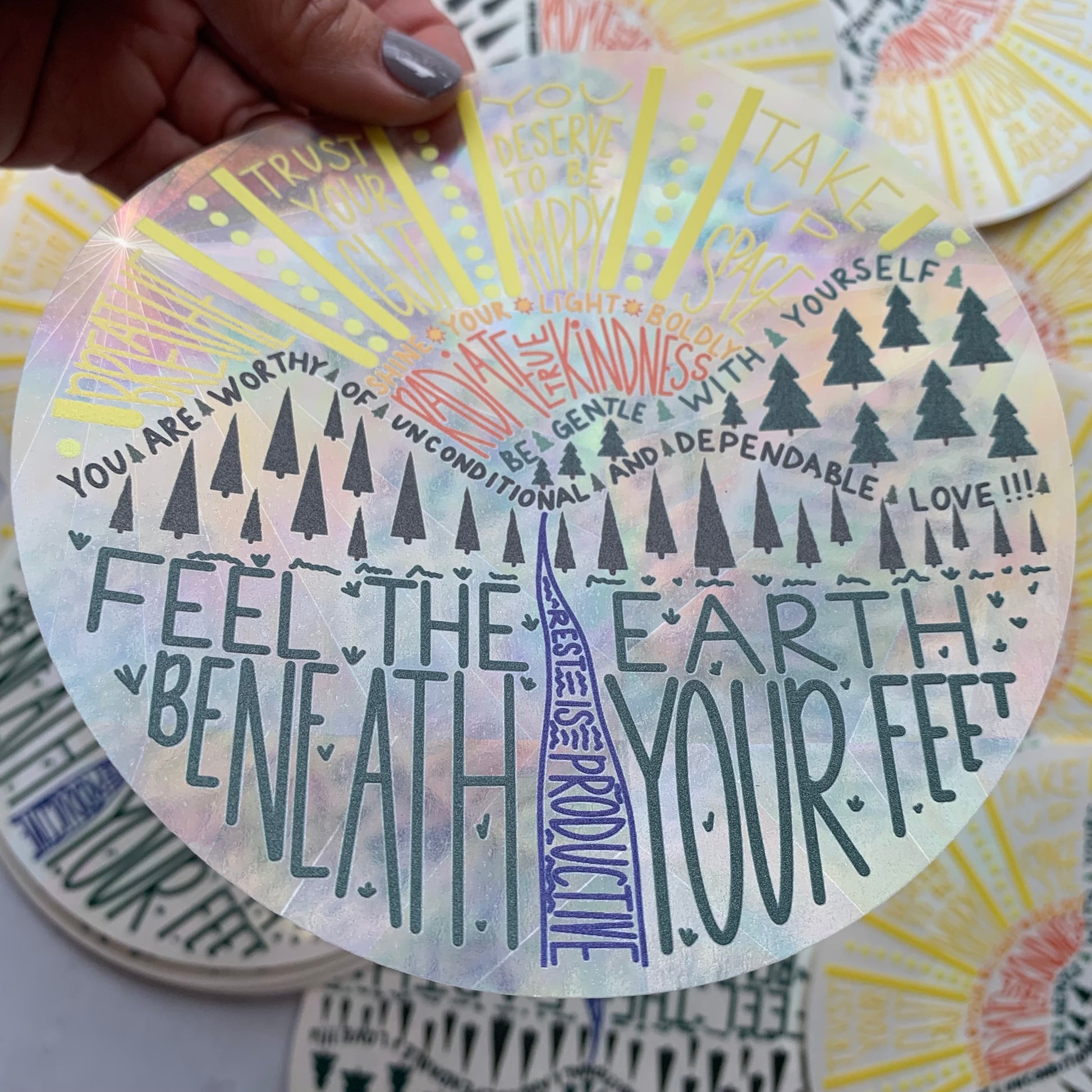 Positive Affirmations Rainbow Prism Suncatcher