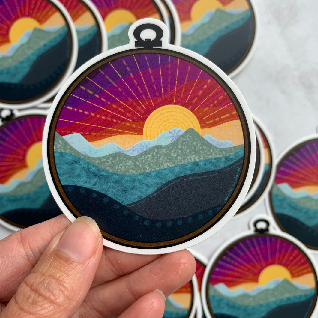 Rainbow Sky embroidery Sticker