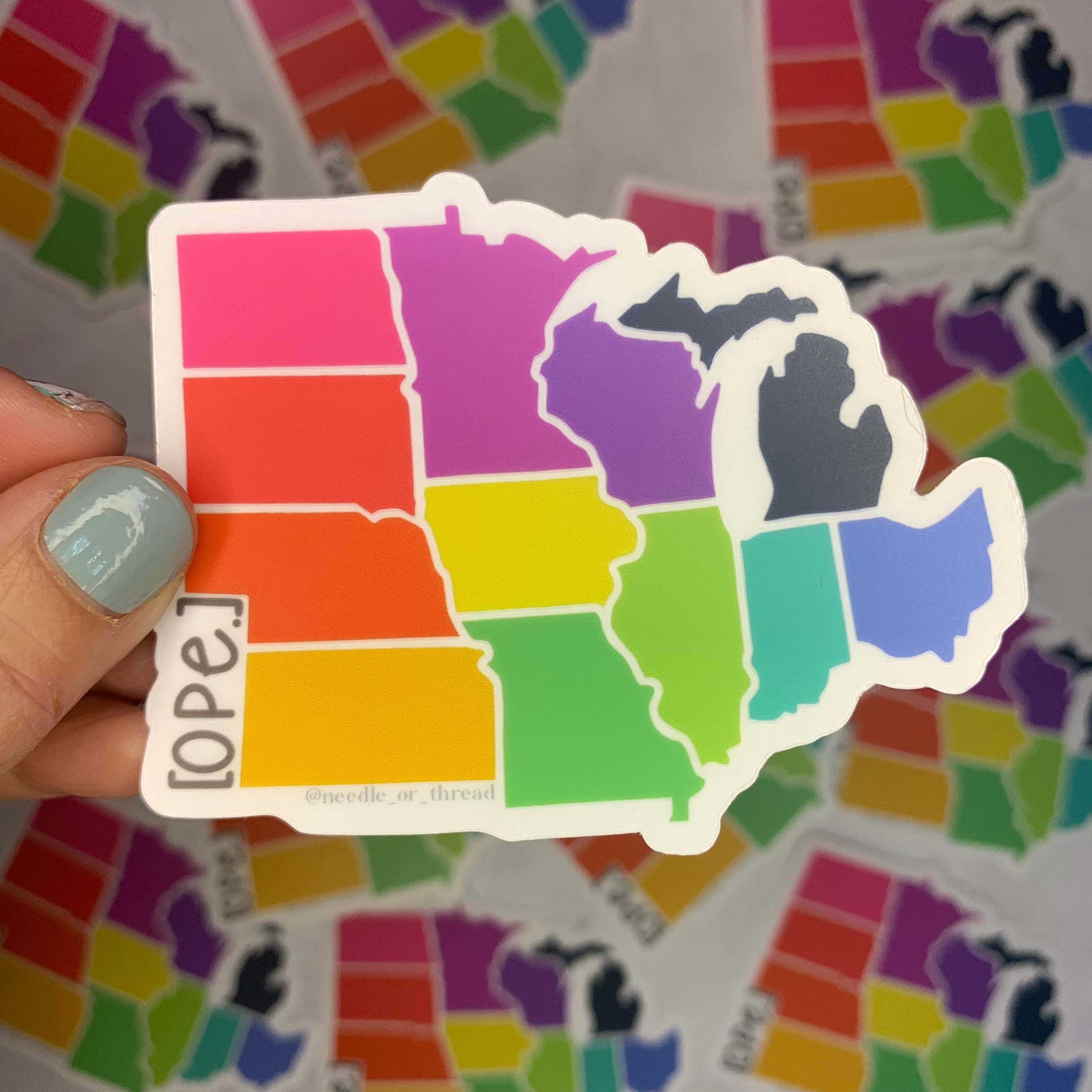 CLEAR sticker Ope: Surprised! 3”x2.28”