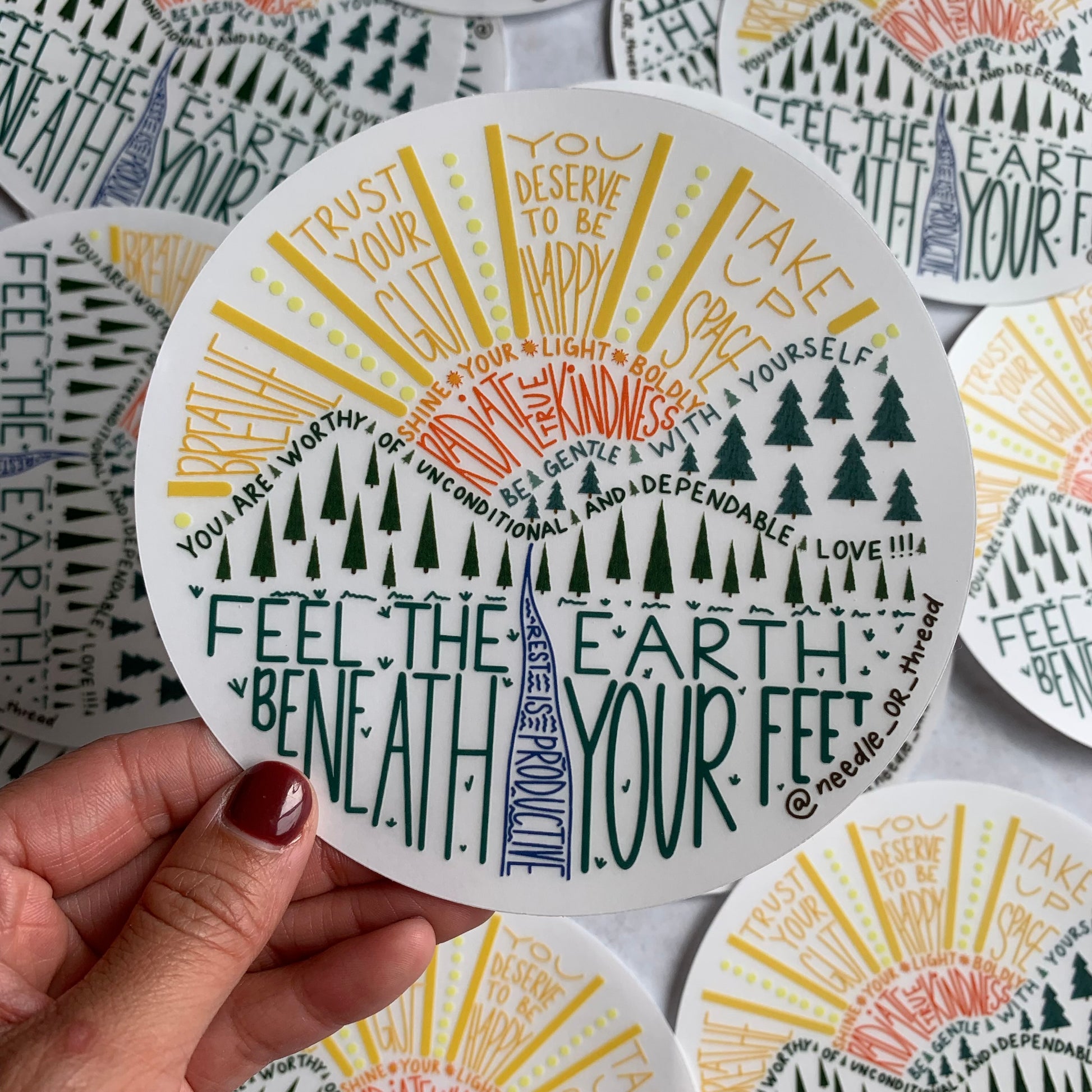 Clear Positive Affirmations View Sticker 5”