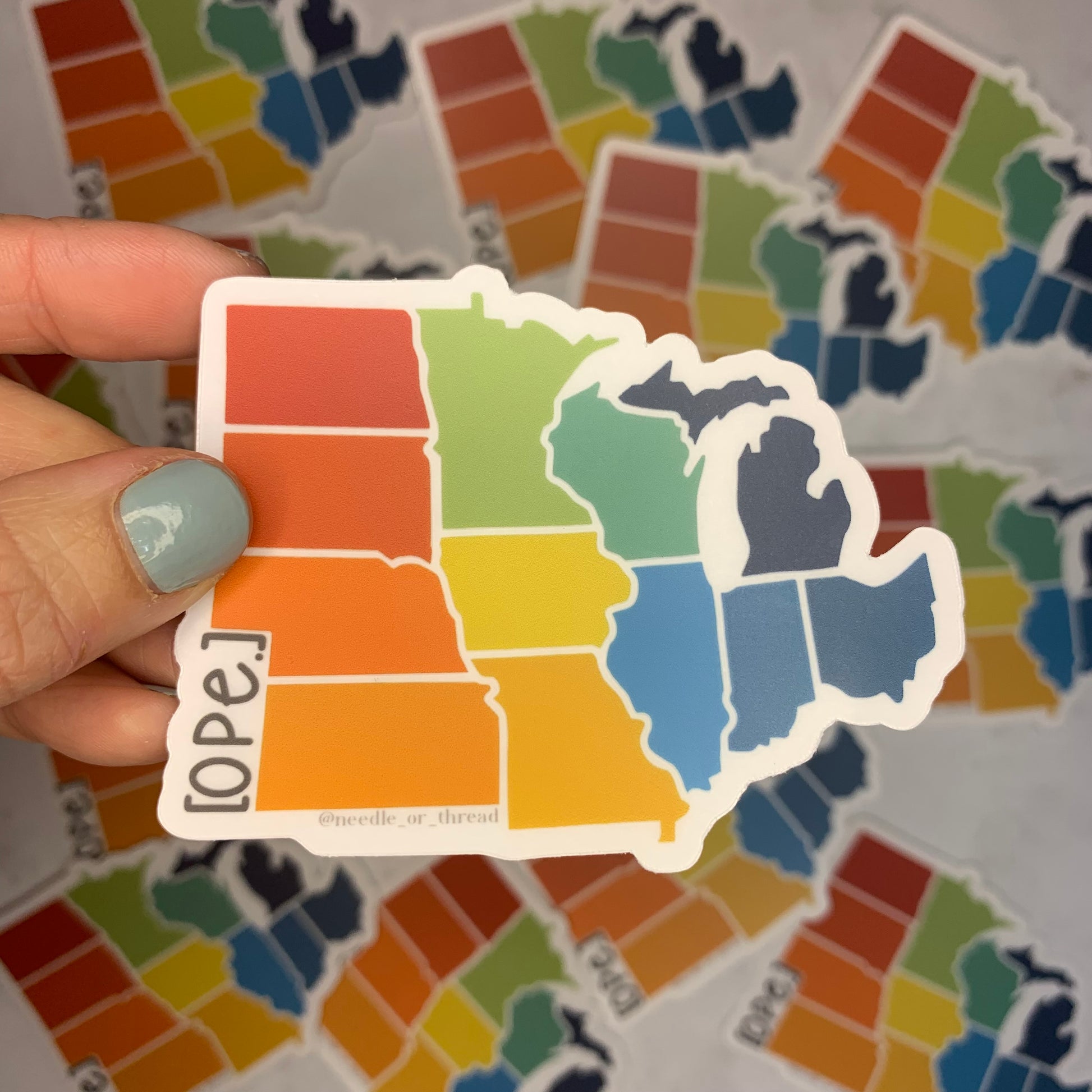 CLEAR sticker Ope: the noun 3”x2.28”