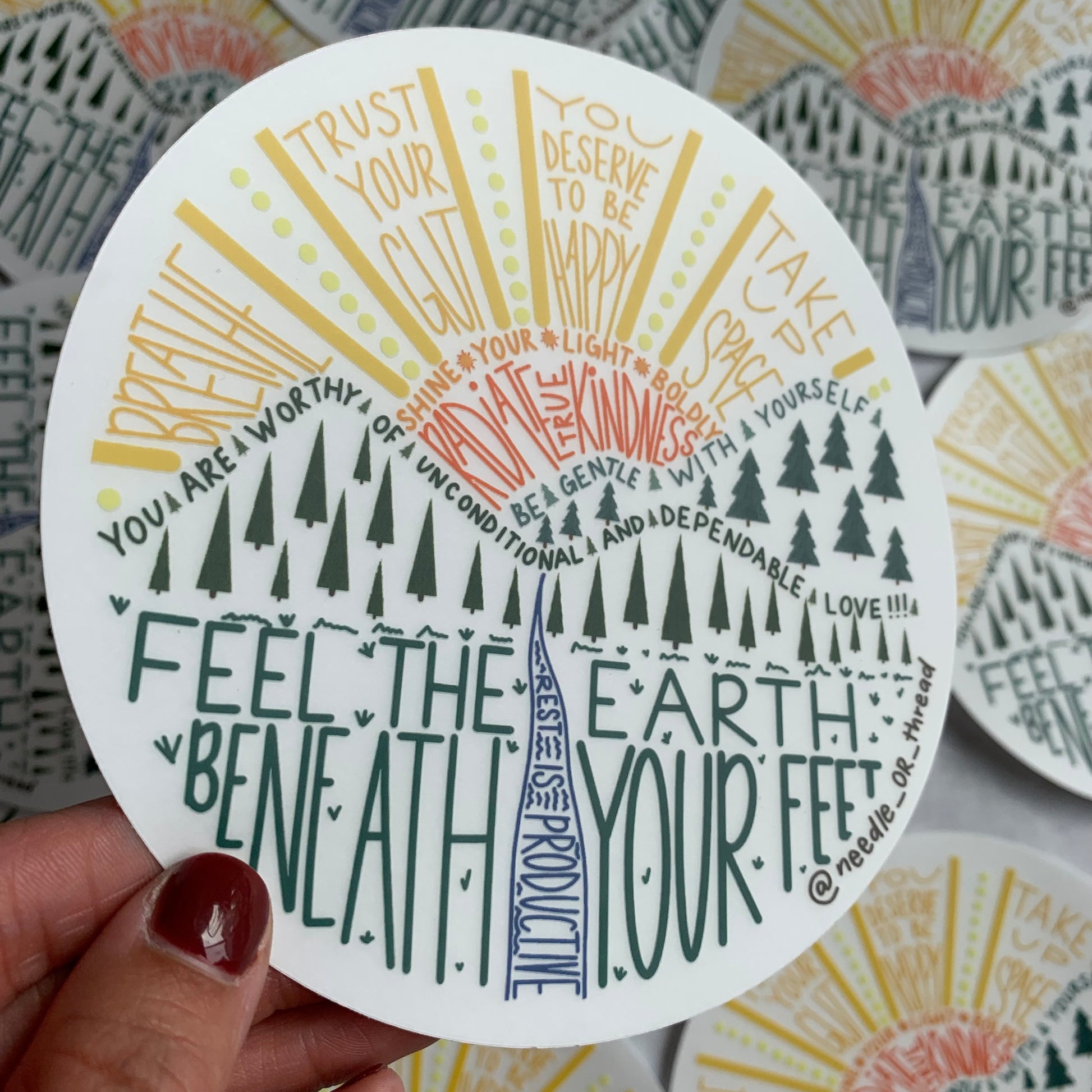 Clear Positive Affirmations View Sticker 5”