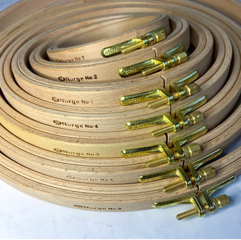 Nurge Beechwood Embroidery Hoops: 16mm