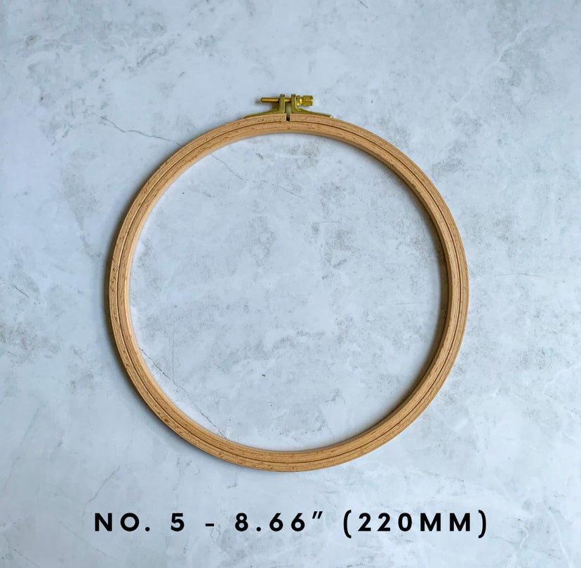 Nurge 8mm (0.31) Beech Screwed Embroidery Hoop - homesewn