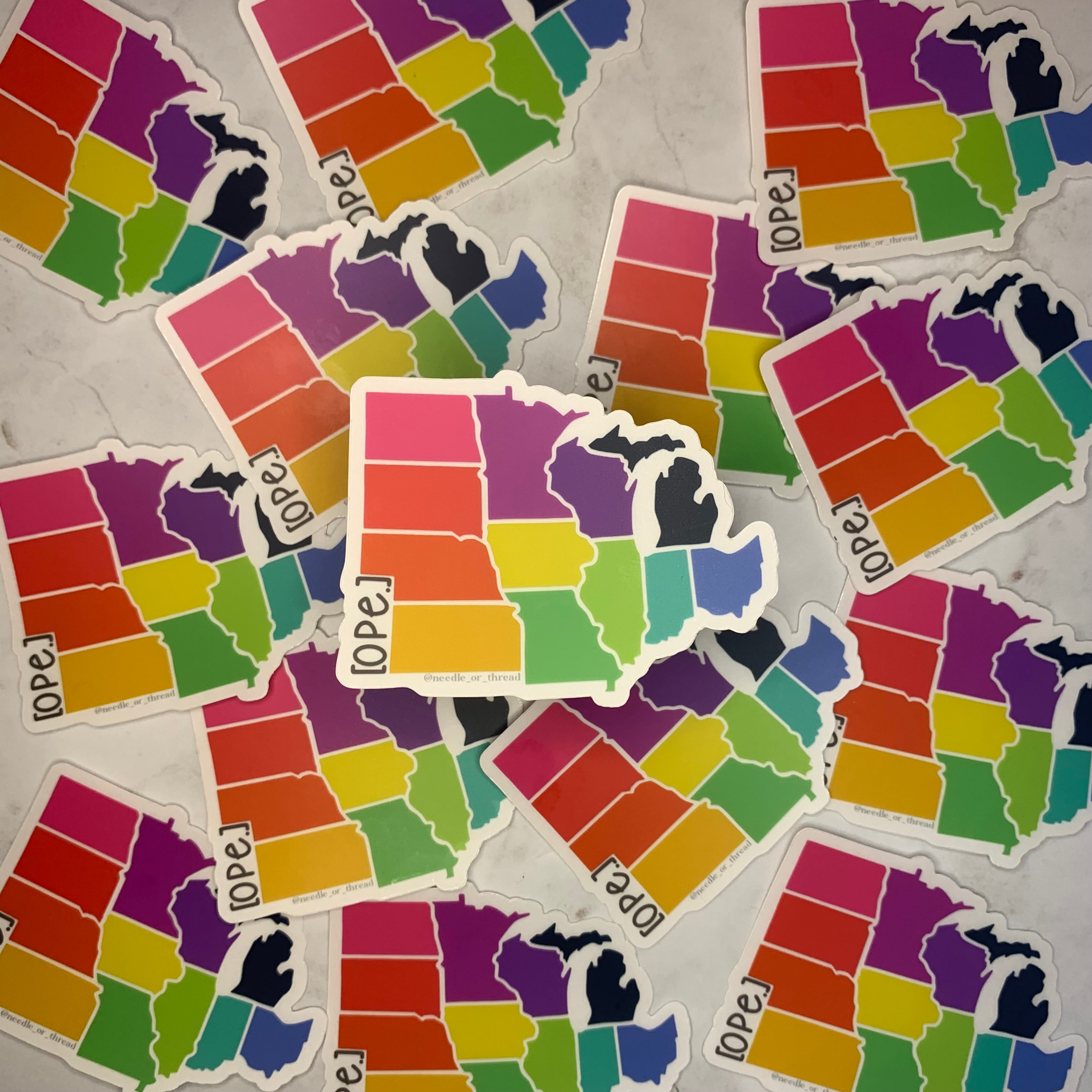 CLEAR sticker Ope: Surprised! 3”x2.28”