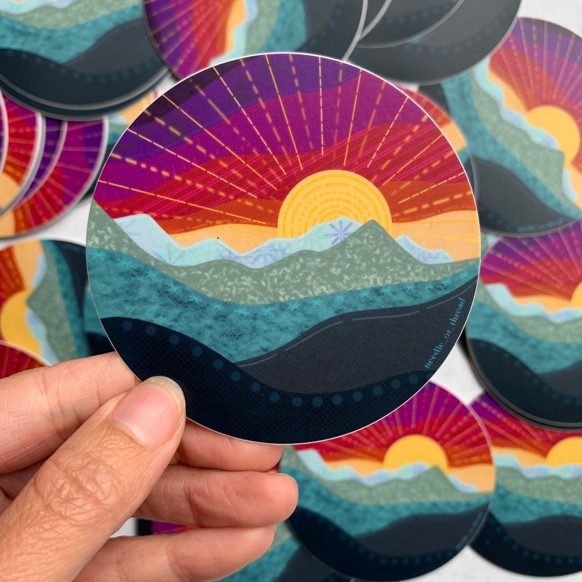 Rainbow Sky Sticker 3”