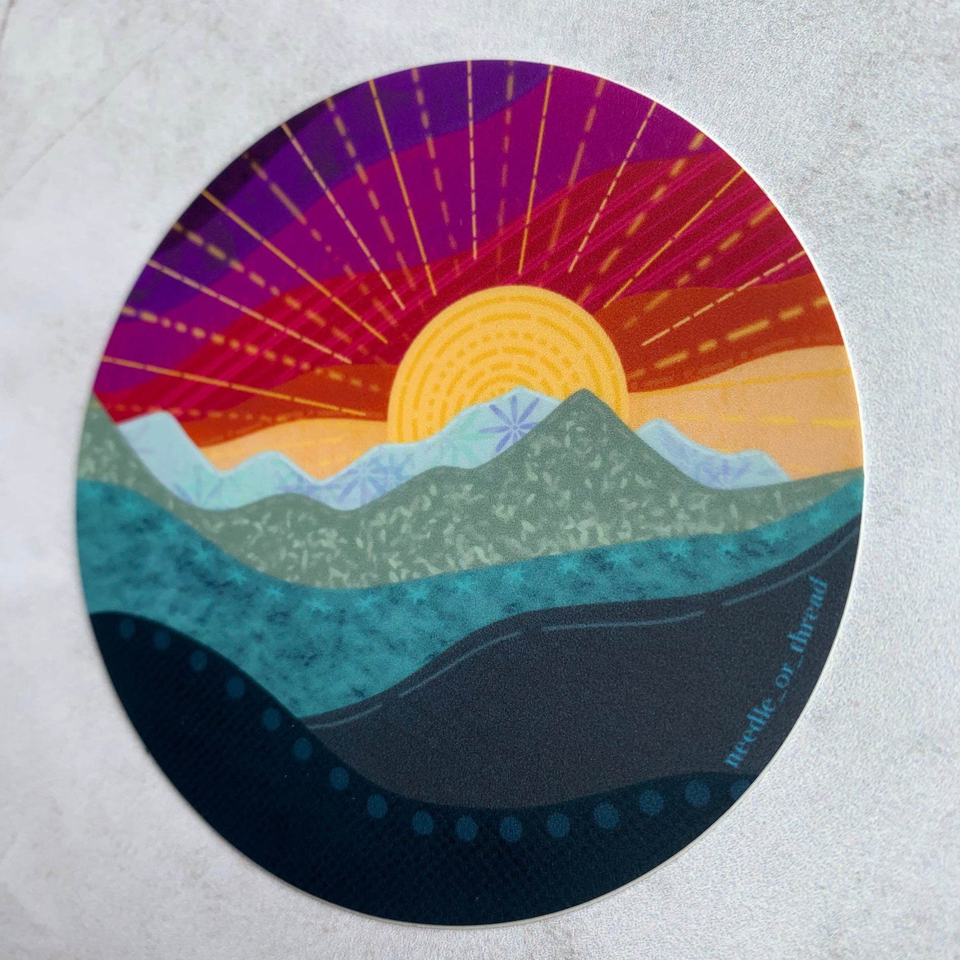 Rainbow Sky Sticker 3”